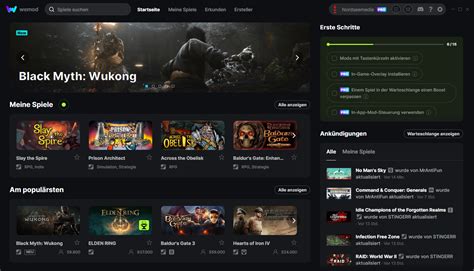 PC Spiele Cheats, Trainer und Mods in einer einzigen App.